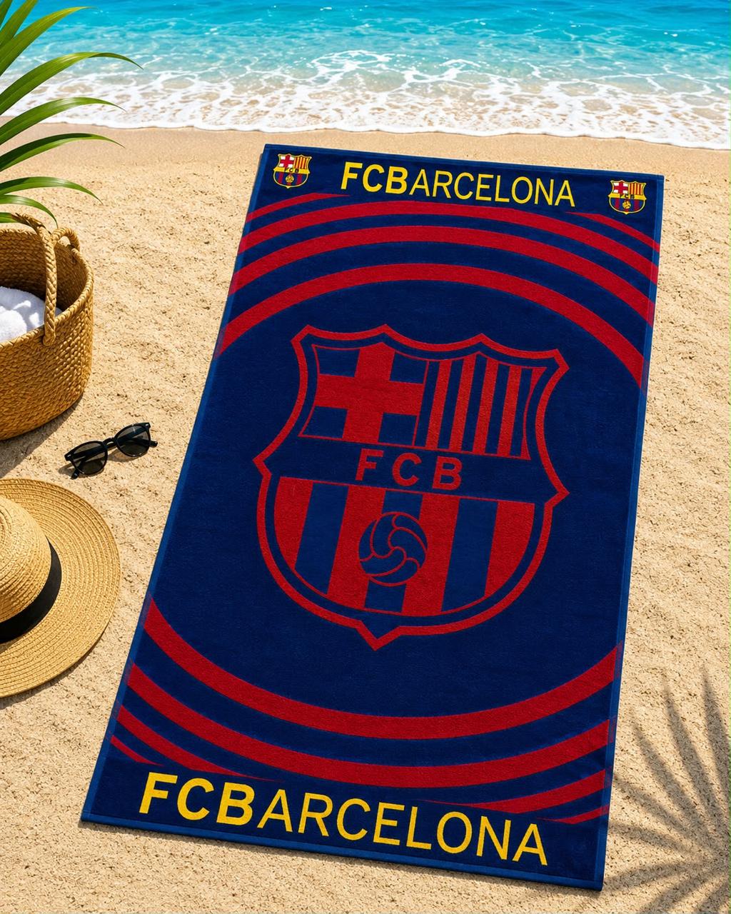 Serviette de Plage FC Barcelona – Grande Taille