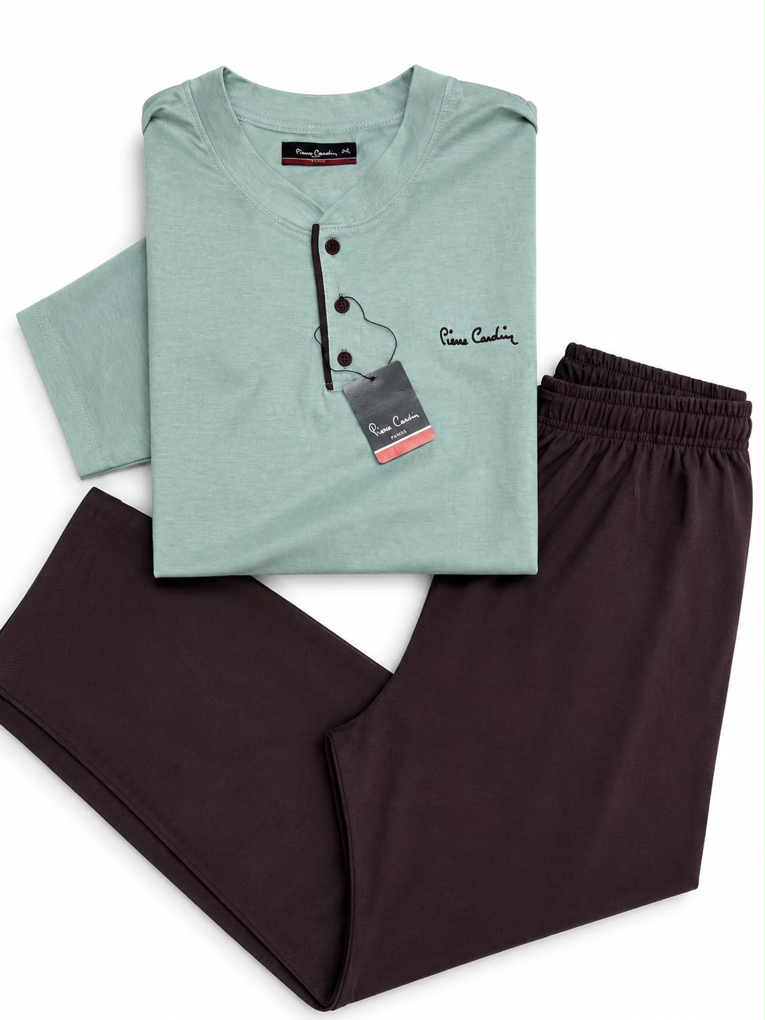 Pyjama Homme en Coton Premium – Manches Courtes & Pantalon Long – Pierre Cardin
