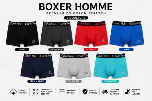 Pack de 7 Boxers Homme – Doux, Respirants & Confortables